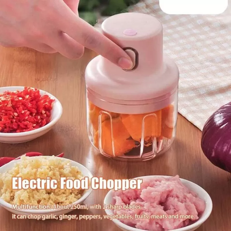 Single Bowl Electric Mini Grinder Food Chopper | Best Quality Food Chopper ( Random Color ) - 250 ml