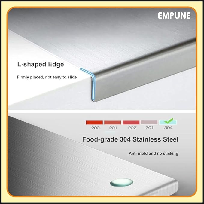 Stainless Steel Cutting Board! 🔪✨ Durable, hygienic, and easy to clean