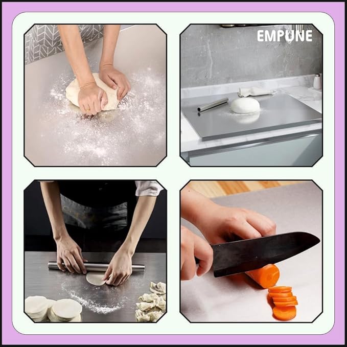 Stainless Steel Cutting Board! 🔪✨ Durable, hygienic, and easy to clean
