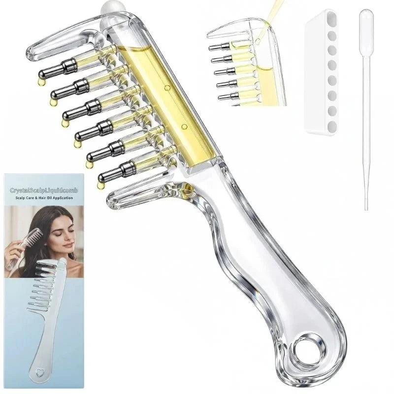 7 Teeths Scalp Massage & Relaxing Comb with Rolling Balls – Gentle Head Massager Comb for Scalp Massage, Hair Care & Relaxation | Hair Oil Comb | Oil Applicator